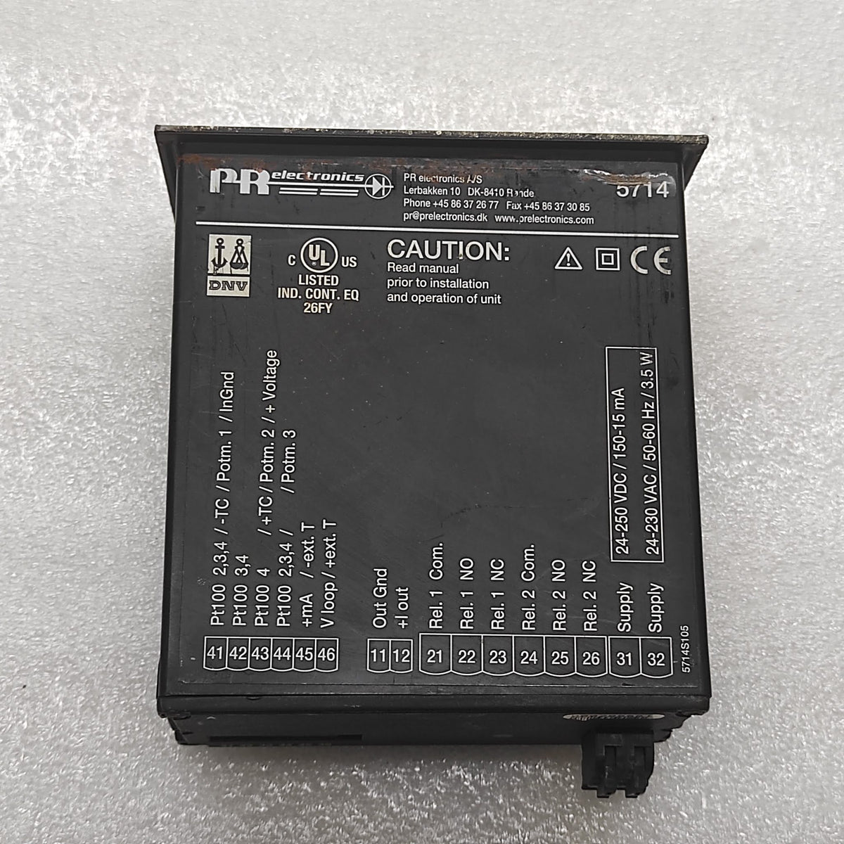 PR ELECTRONICS 5714 PROGRAMMABLE LED INDICATOR 5714A