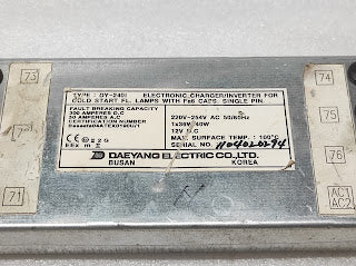 DAEYANG ELECTRIC DY-240I ELECTRONIC CHARGER - INVERTER FOR COLD START FL.LAMPS 2