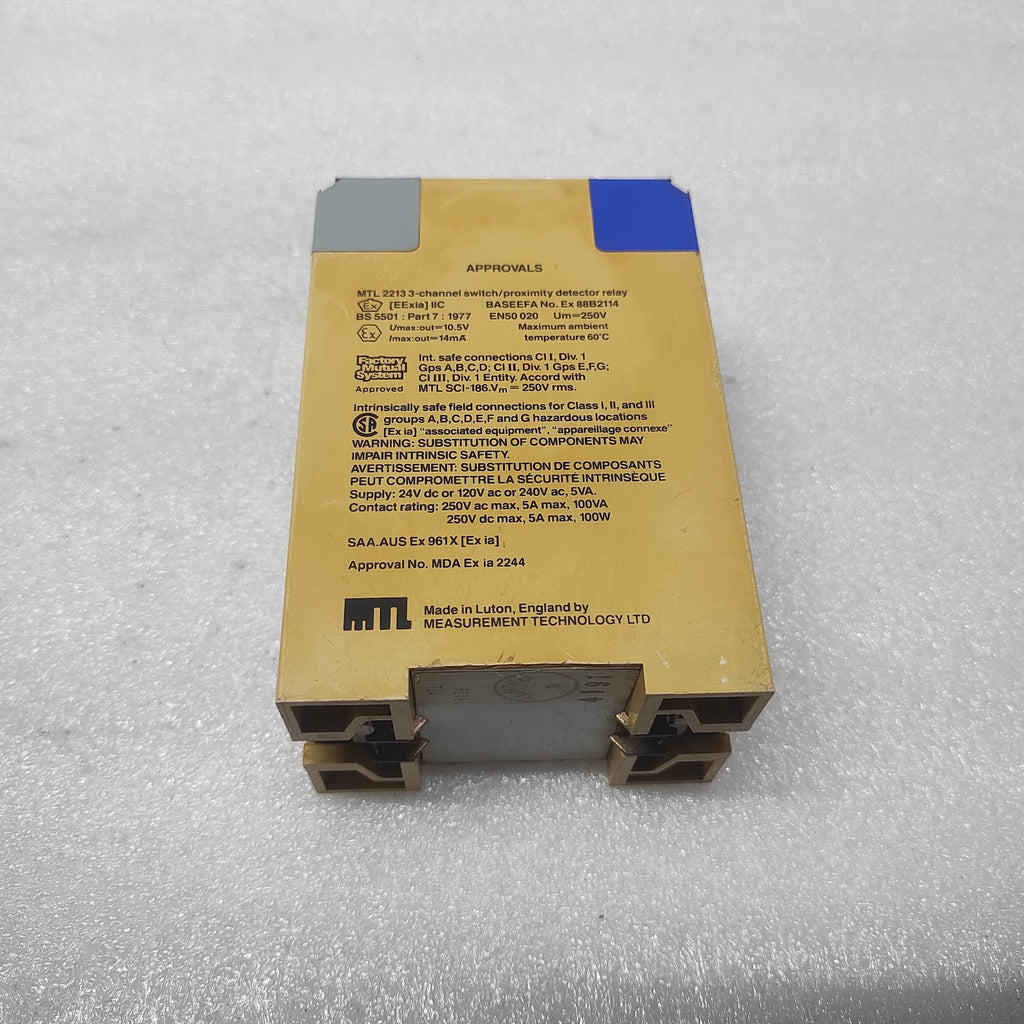 MEASUREMENT TECHNOLOGY MTL2213 3-CH SWITCH PROXIMITY DETECTOR RELAY