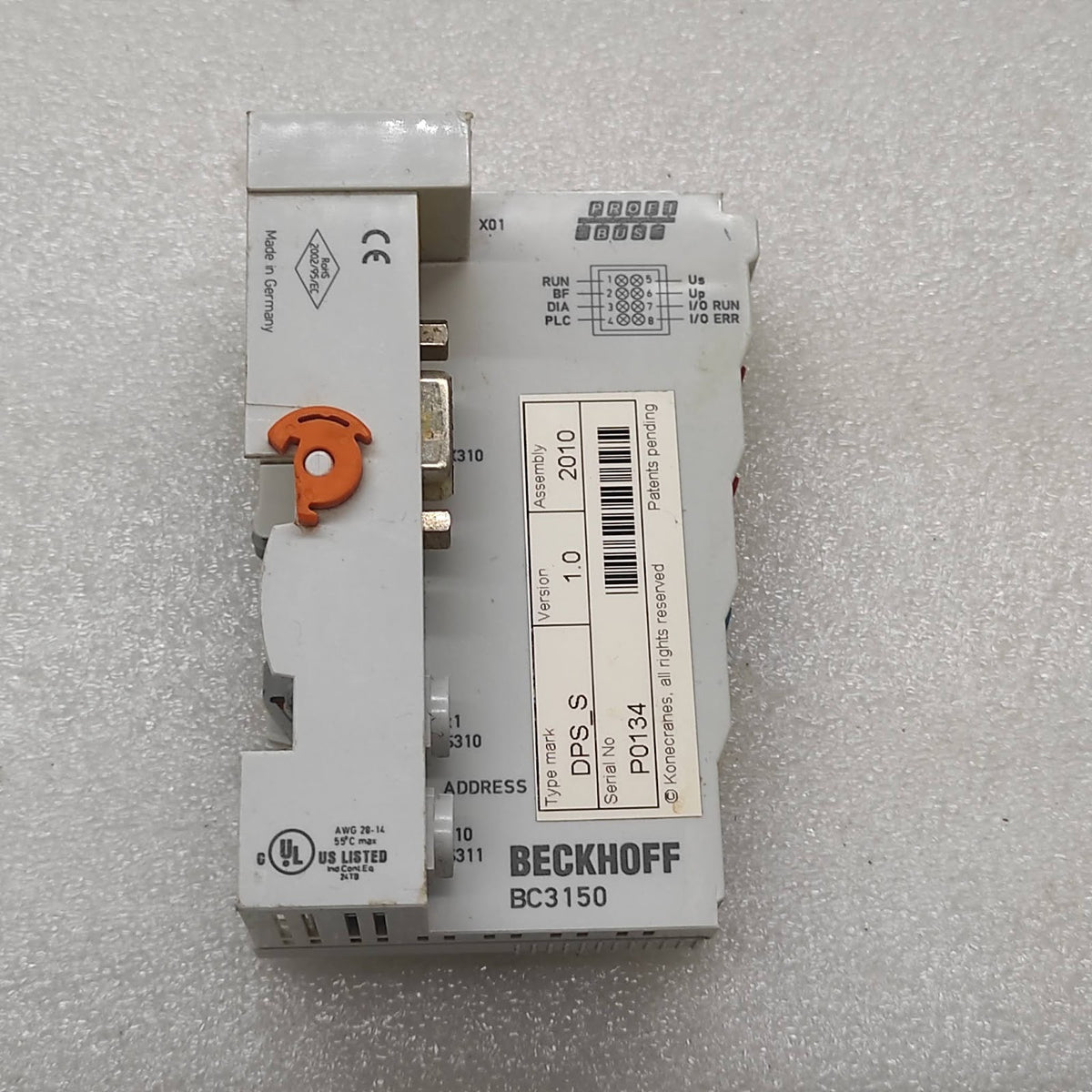 BECKHOFF BC3150 PLC CONTROLLER