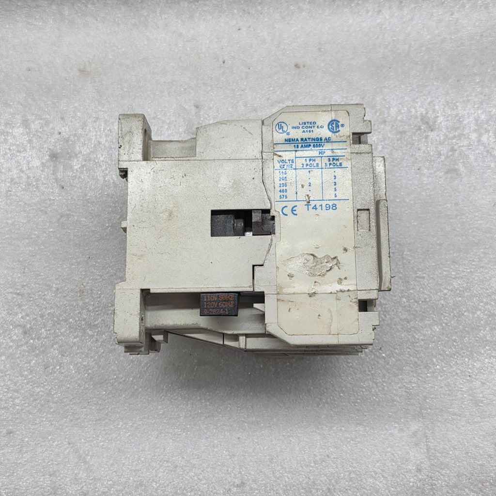 CUTLER HAMMER AN16BN0 MAGNETIC CONTACTOR 18A 110-120V AUX C320KGS1