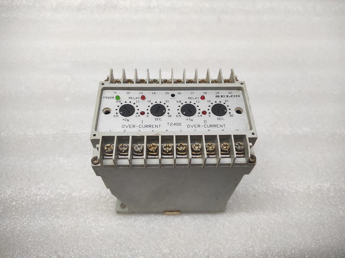 SELCO T2400-01 3-PHASE DUAL OVERCURRENT RELAY 440V