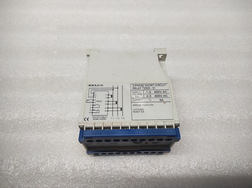 SELCO T2300-01 3-PHASE SHORT CIRCUIT RELAY 450VAC