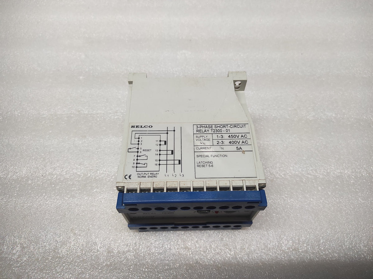 SELCO T2300-01 3-PHASE SHORT CIRCUIT RELAY 450VAC