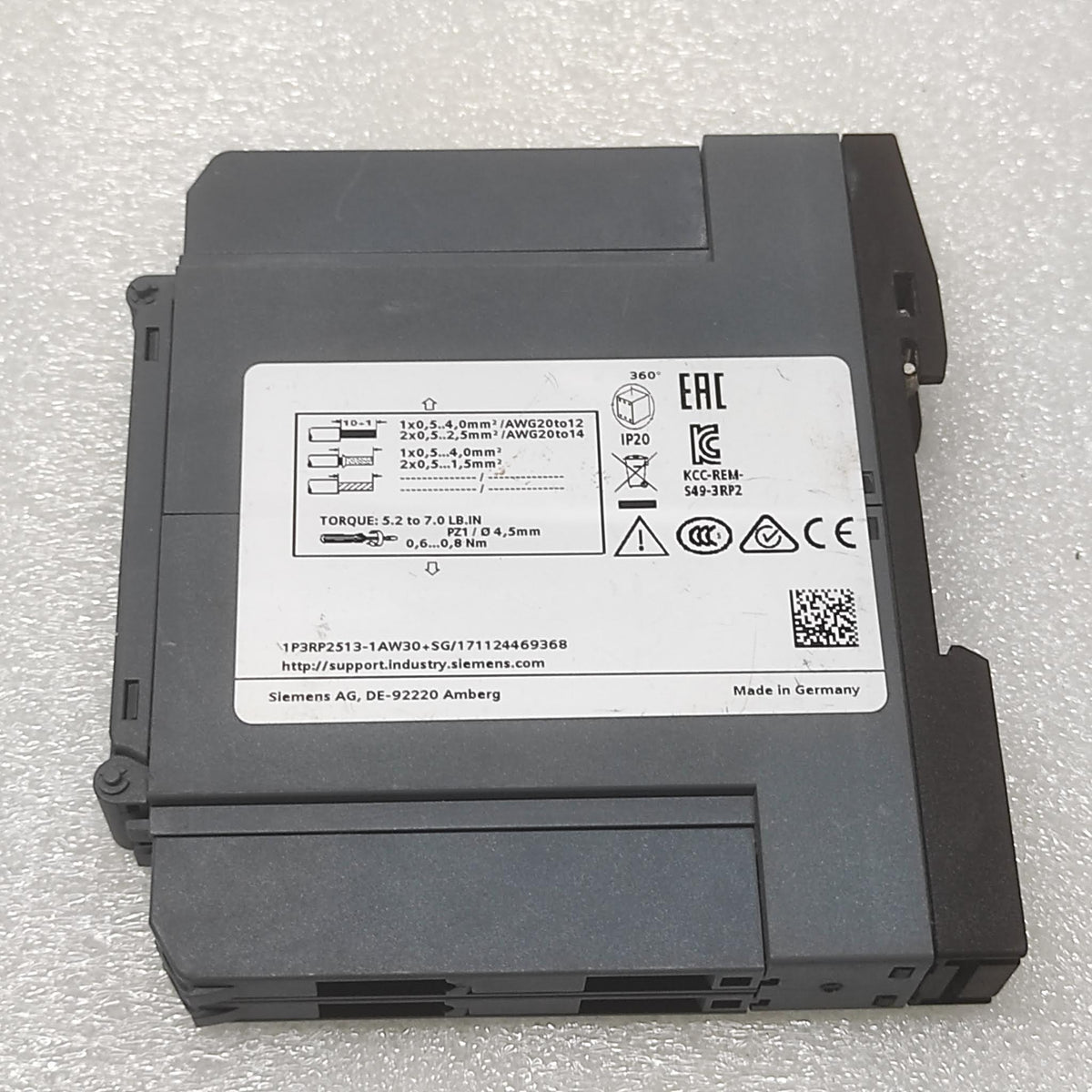 SIEMENS 3RP2513-1AW30 TIME RELAY 12-240V AC/DC