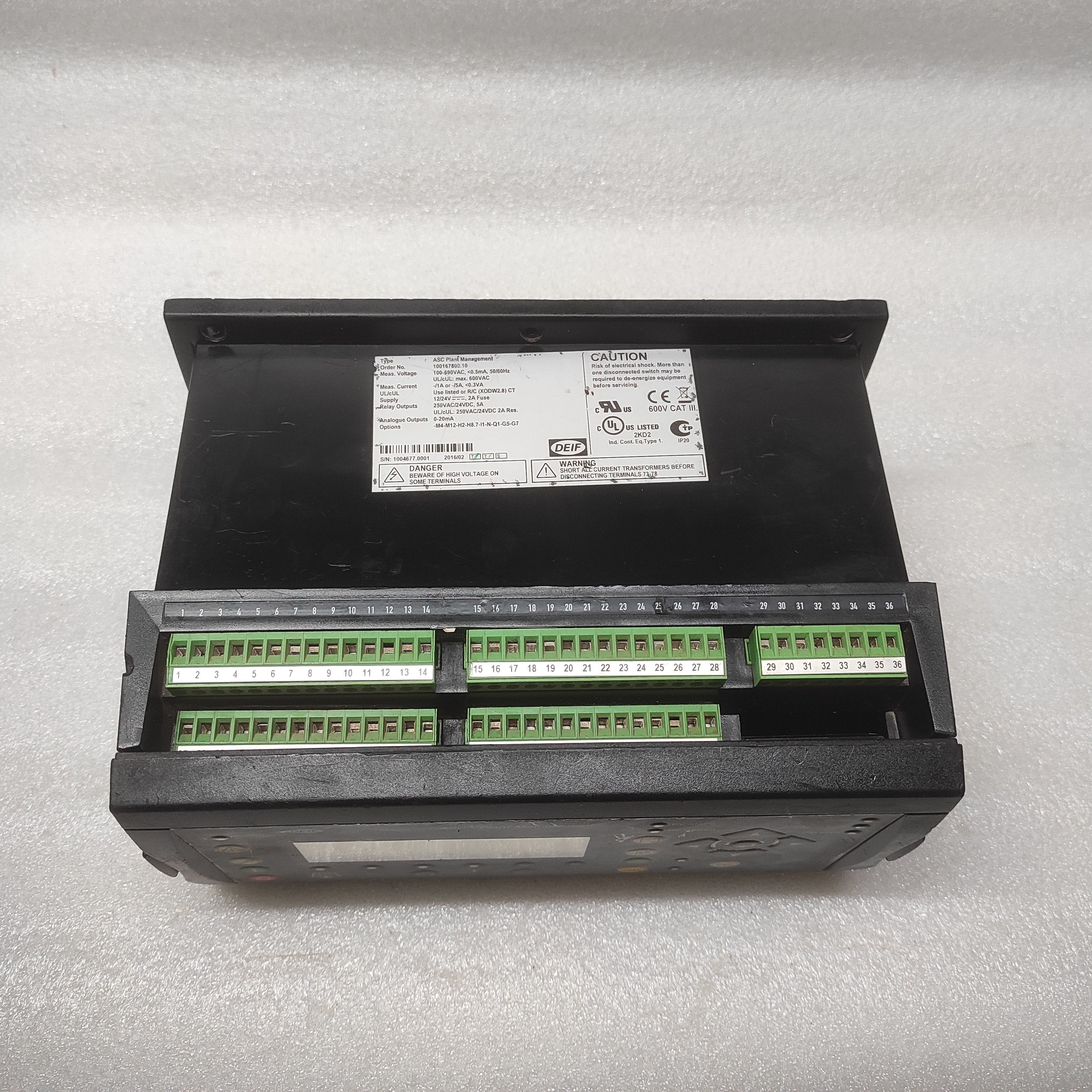 DEIF ASC PLANT MANAGEMENT 100167800.10 12-24VDC