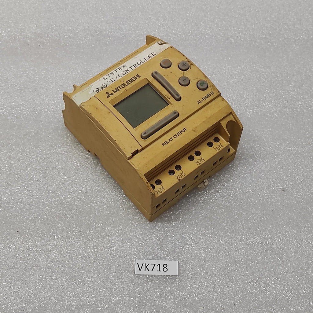 MITSUBISHI AL-10MR-D ALPHA LOGIC MODULE 24VDC CRACKED