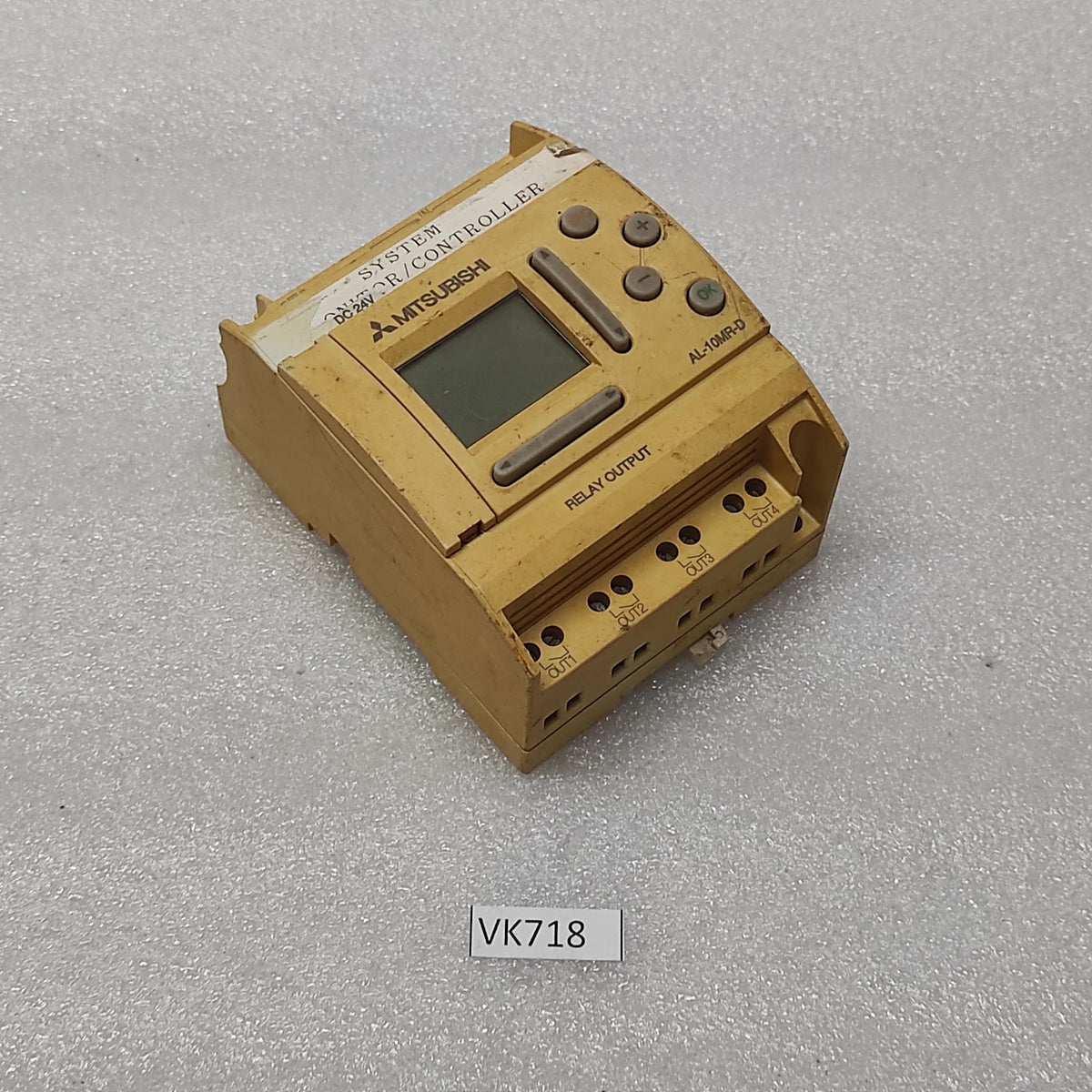 MITSUBISHI AL-10MR-D ALPHA LOGIC MODULE 24VDC CRACKED
