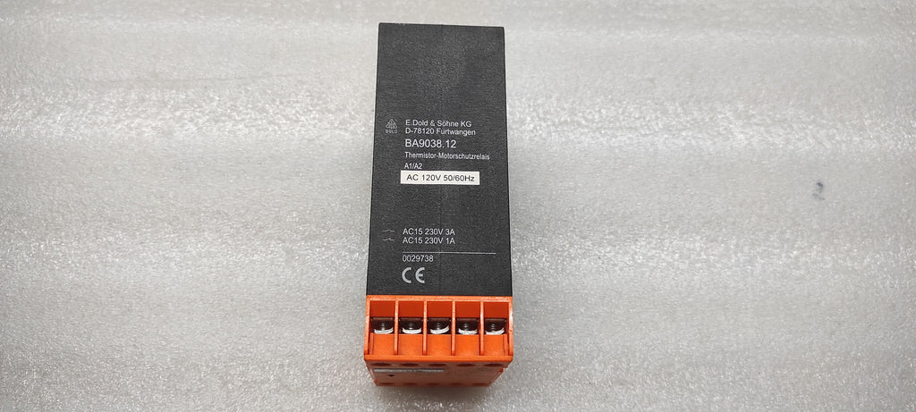 DOLD BA9038.12 THERMISTOR MOTOR PROTECTION RELAY 0029738 120VAC