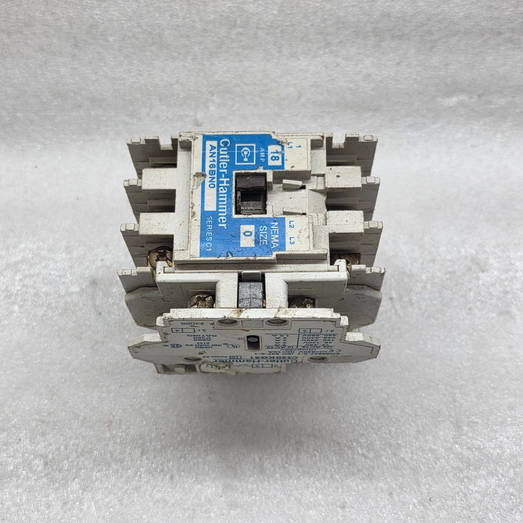 CUTLER HAMMER AN16BN0 MAGNETIC CONTACTOR 18A 110-120V AUX C320KGS1