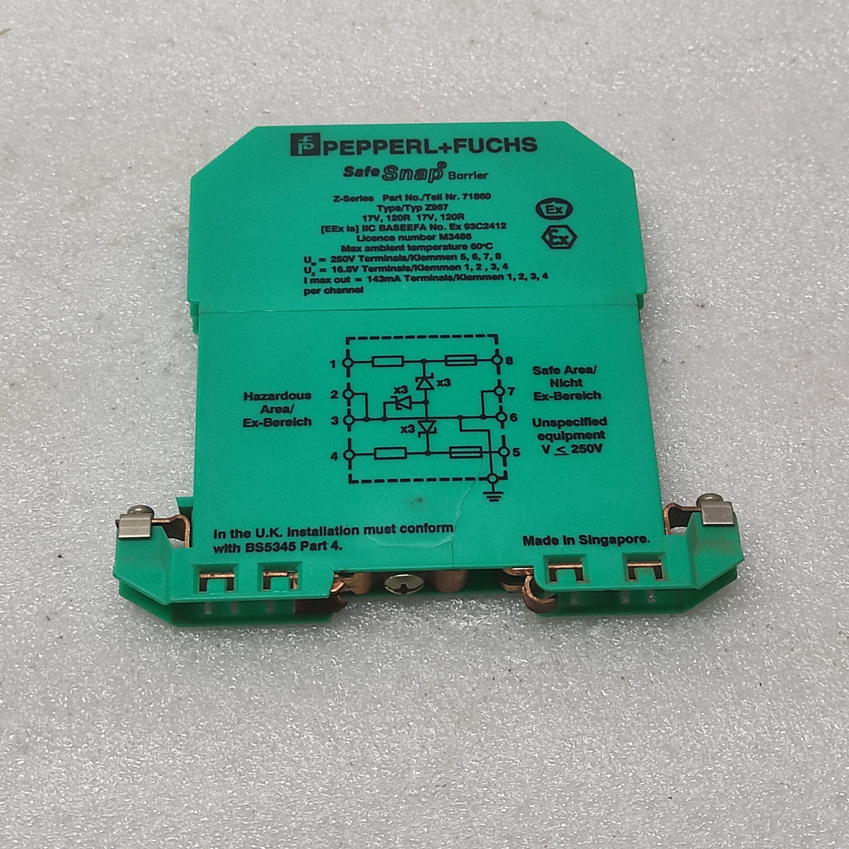 PEPPERL+FUCHS Z967 ZENER SAFETY BARRIER 71860