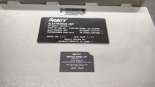 SPERRY MARINE 0395618072274 DOPPLLER SPEED LOG SYSTEM SRD-331