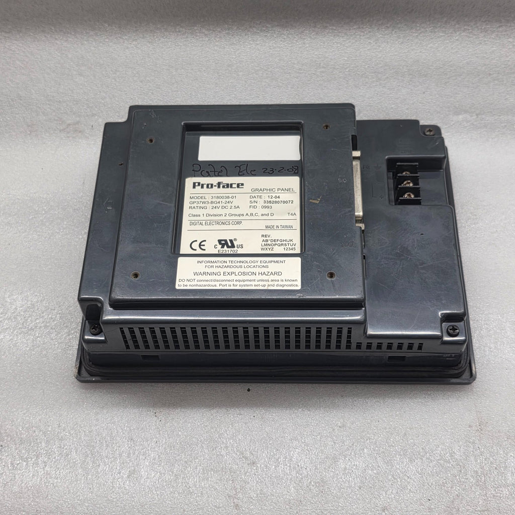 PROFACE 3180038-01 GRAPHIC PANEL GP37W3-BG41-24V