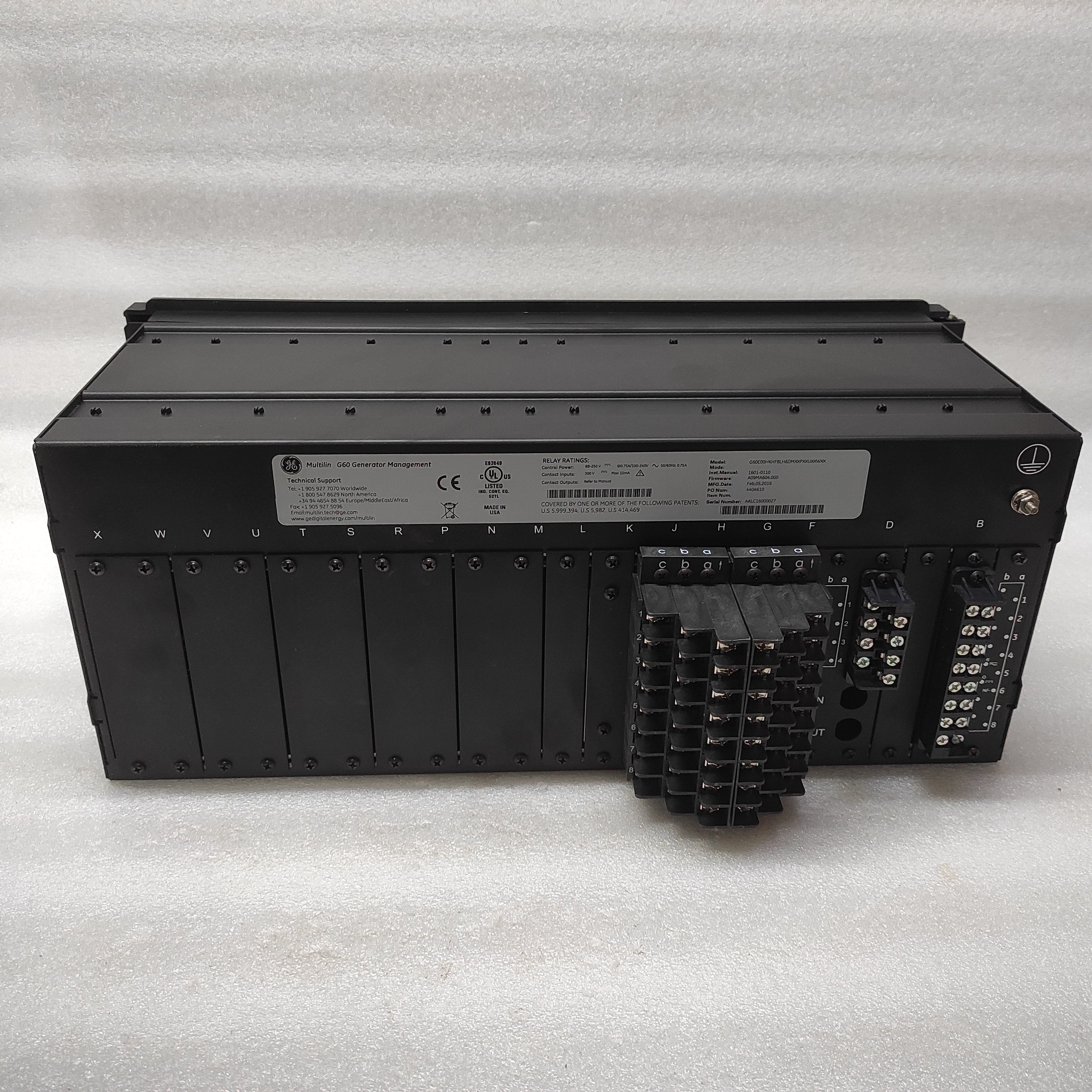 GE MULTILIN G60 G60E00HKHF8LH6DMXXPXXUXXWXX GENERATOR PROTECTION SYSTEM 1601-011