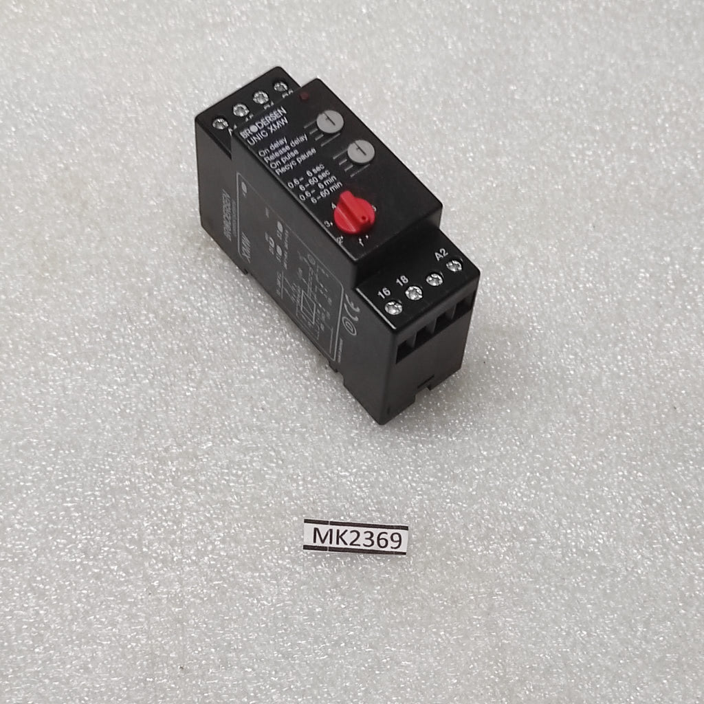 BRODERSEN UNIC XMW S1-SPDT 12-240V AC/DC MULTI FUNCTION TIMER 308-0784