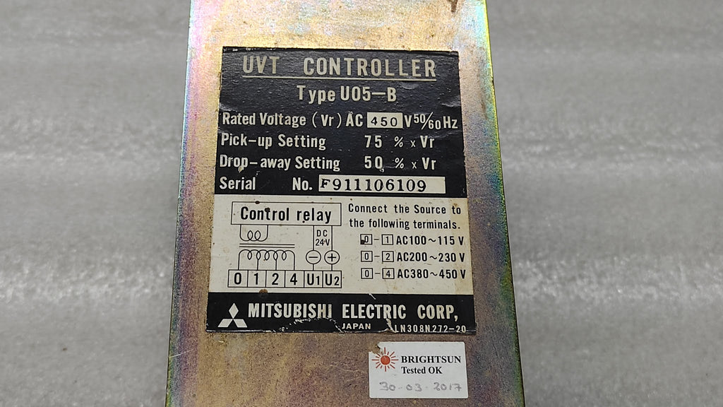 MITSUBISHI U05-B UVT CONTROLLER 450VAC