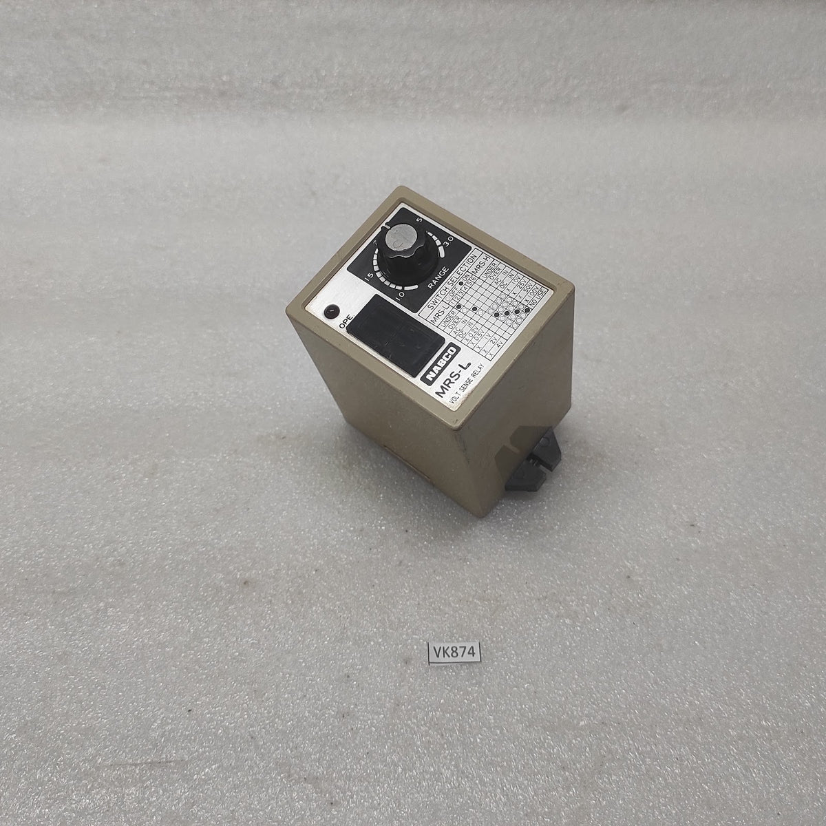 NABCO MRS-L VOLT SENSE RELAY 24VDC NIPPON AIR BRAKE