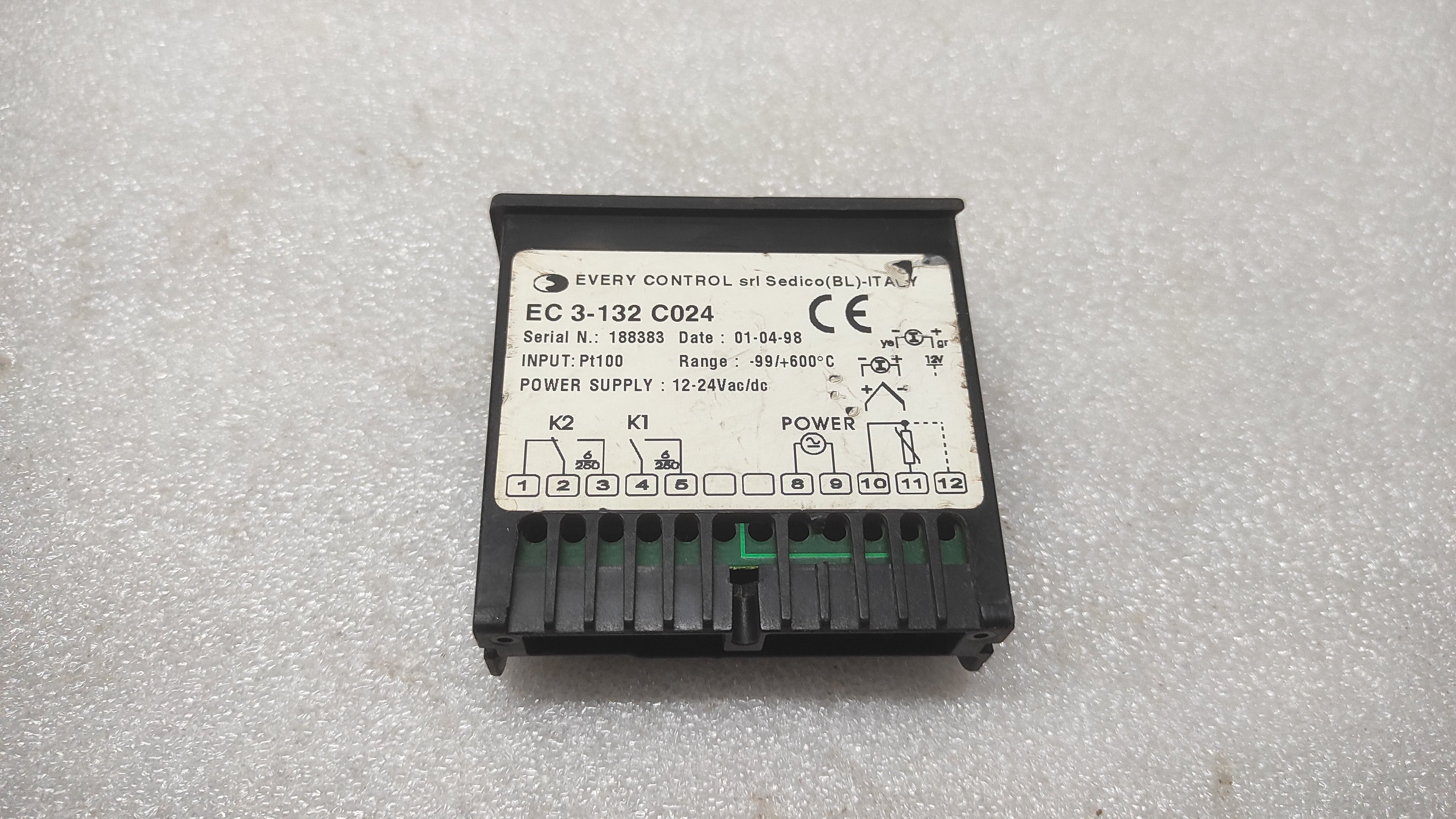 EVERY CONTROL EX 3-132 C024 TEMPERATURE CONTROLLER 12-24VAC/DC EC3132C024