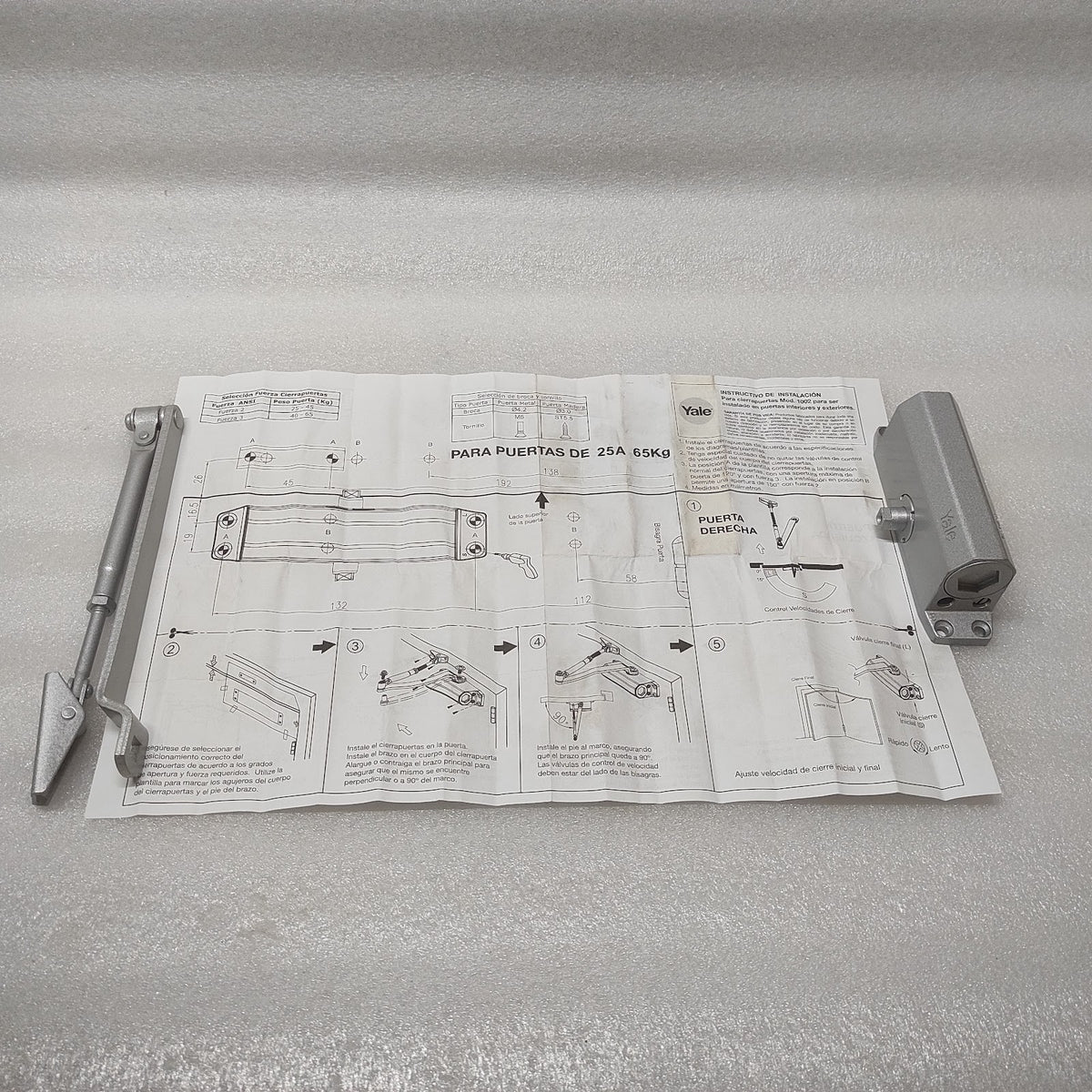 YALE 1002 SURFACE DOOR CLOSER