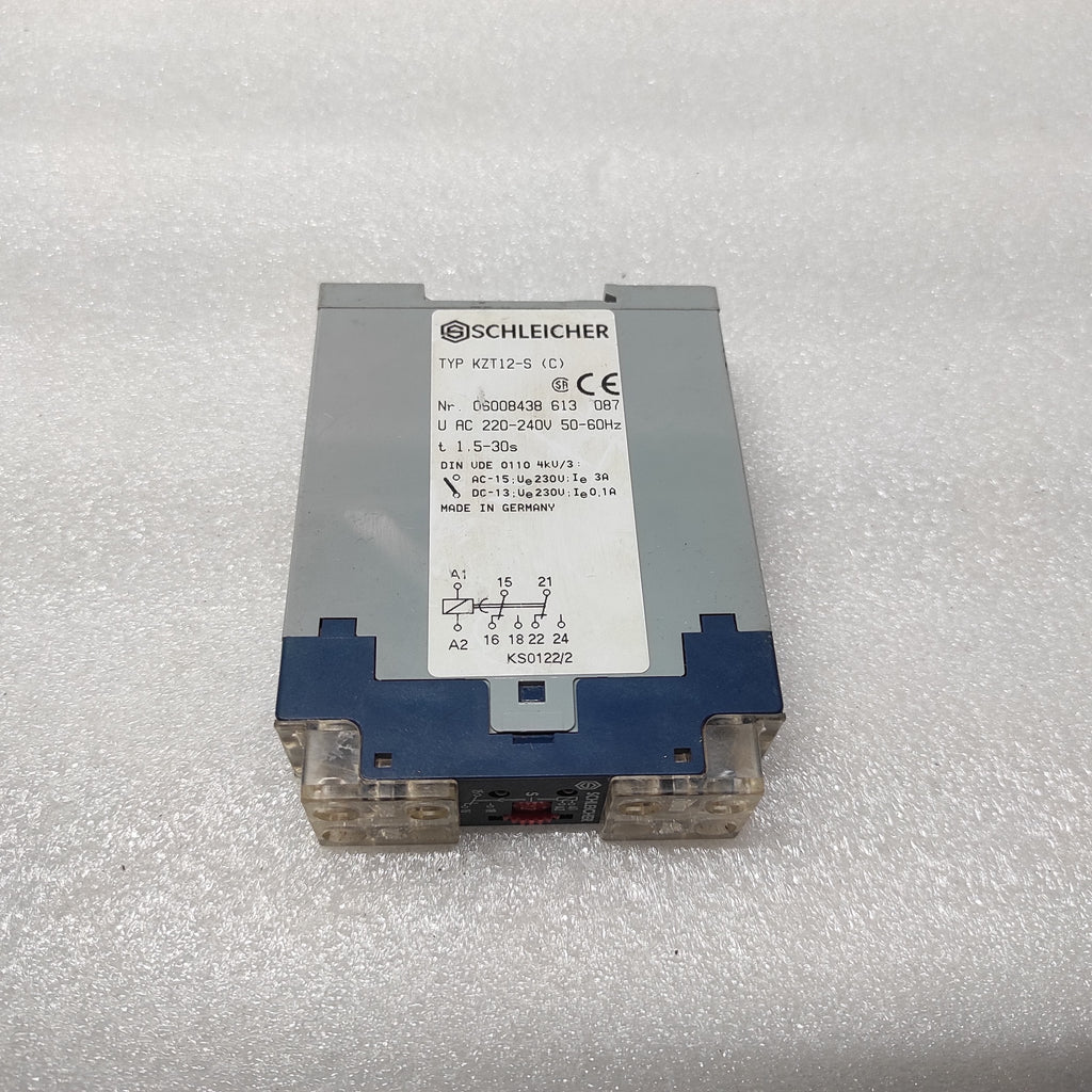 SCHLEICHER KZT12-S TIME RELAY 06008438-613-087 220-240V 1.5-30S