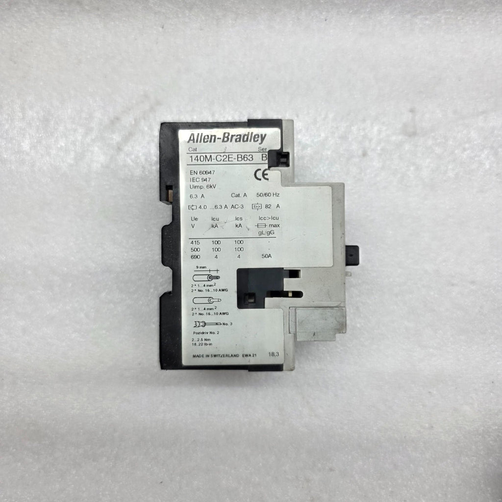 ALLEN BRADLEY CAT 140M-C2E-B63 SER B MOTOR CIRCUIT PROTECTOR 4.0-6.3 A