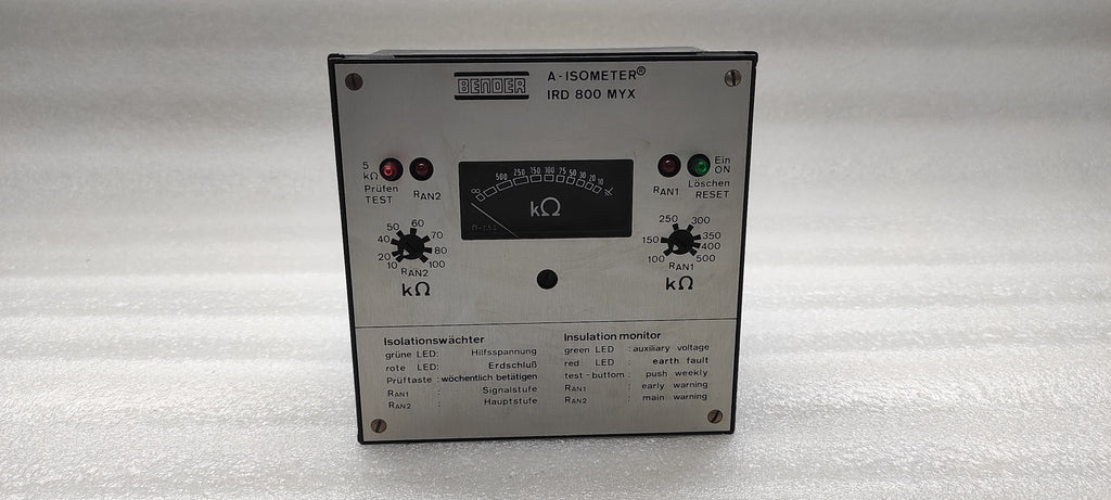 BENDER IRD-800-MYX A-ISOMETER 984666 INSULATION MONITOR 220V 5A 1100VA