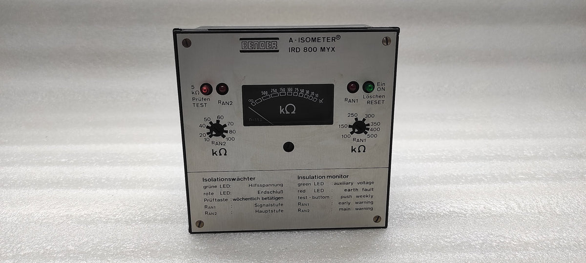 BENDER IRD-800-MYX A-ISOMETER 984666 INSULATION MONITOR 220V 5A 1100VA