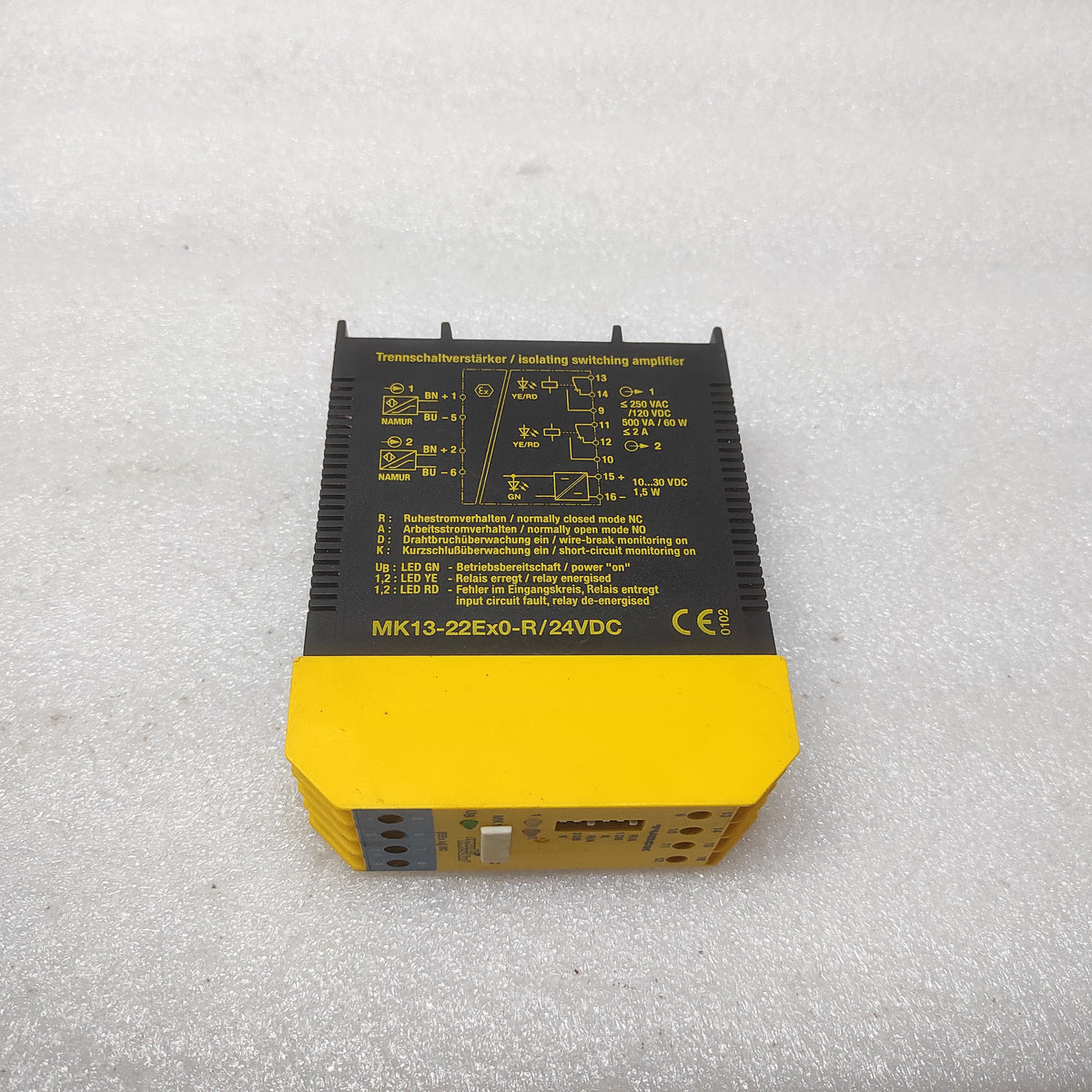 TURCK MK13-22EX0-R ISOLATING SWITCHING AMPLIFIER 24VDC NAMUR INTRINSICALLY SAFE
