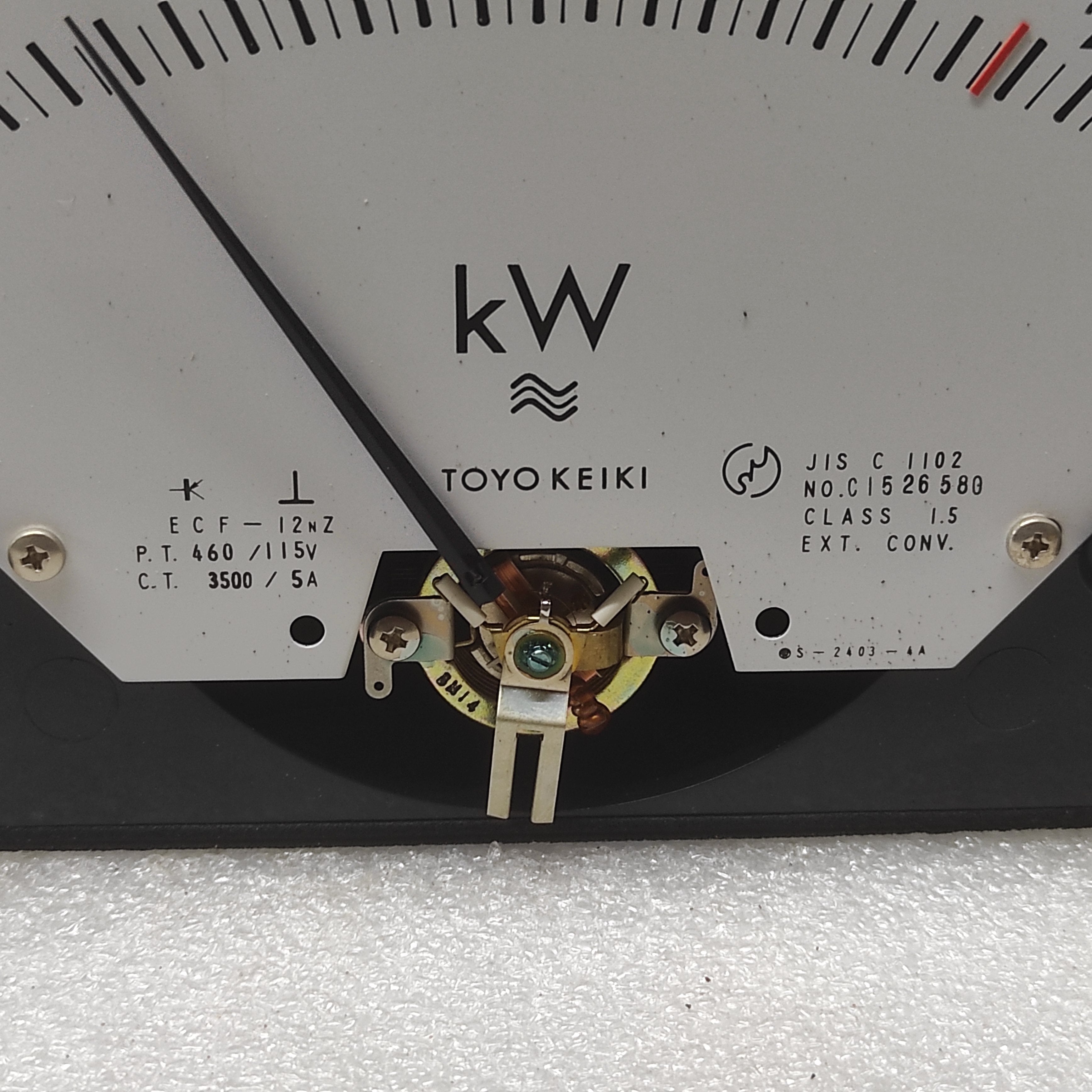 TOYO KEIKI ECF-12NZ KILOWATT METER PT 460/115V CT 3500/5A