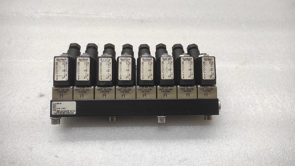 BURKERT 6012T1.2FKMPA SYS FLUID CONTROL VALVE 24VDC 0-4.5BAR LOT OF 8 UNIT