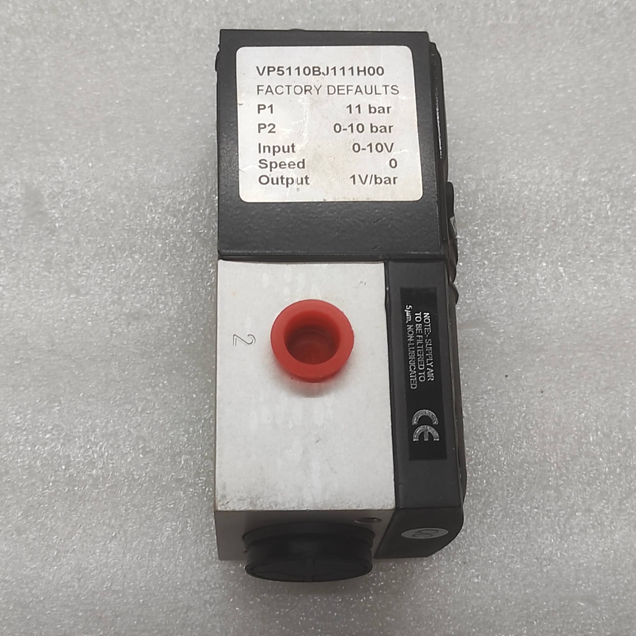 NORGREN VP5110BJ111H00 PROGRAMMABLE PROPORTIONAL PRESSURE CONTROL VALVE 0-10V