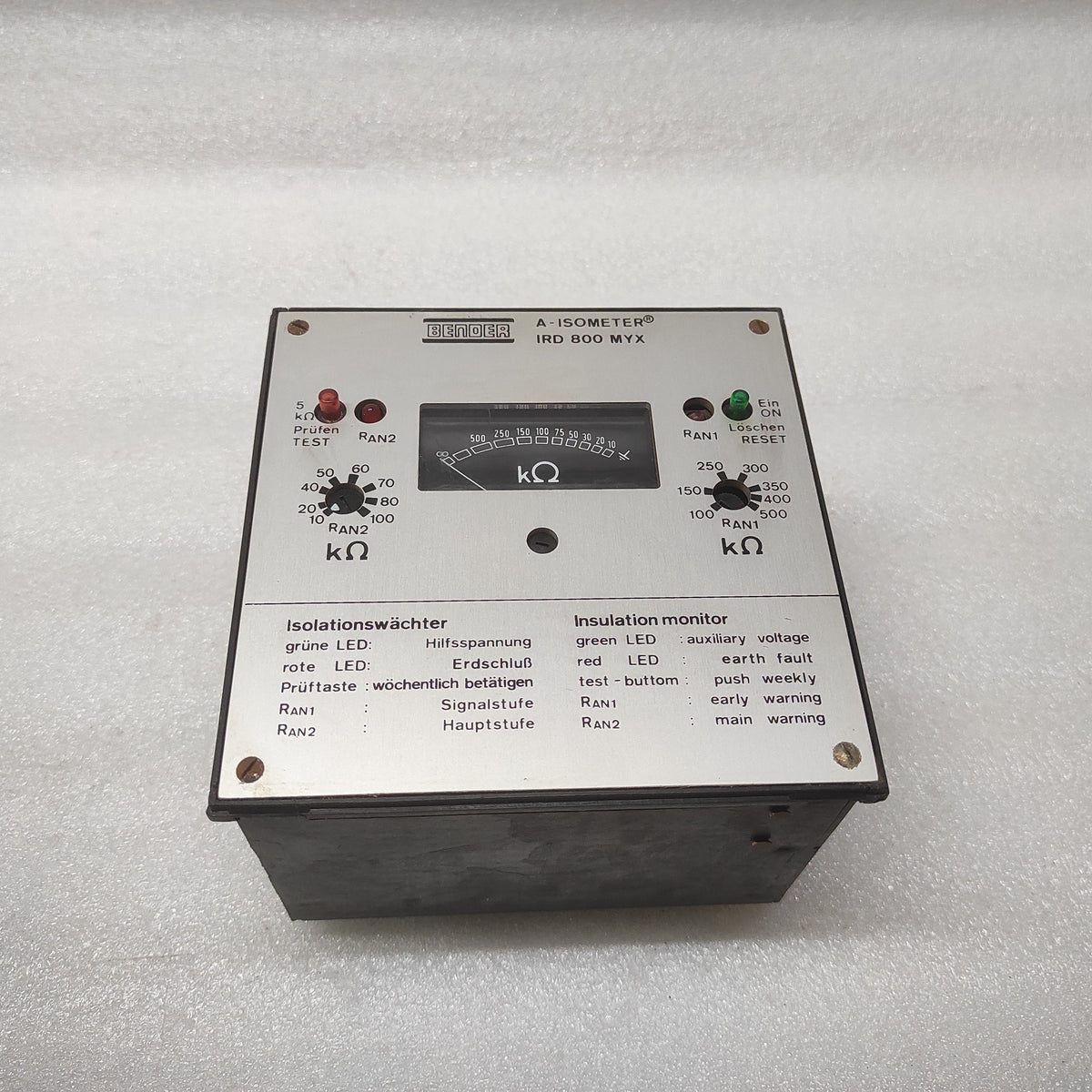 BENDER IRD-800-MYX INSULATION MONITOR A-ISOMETER 115/220/380/440V