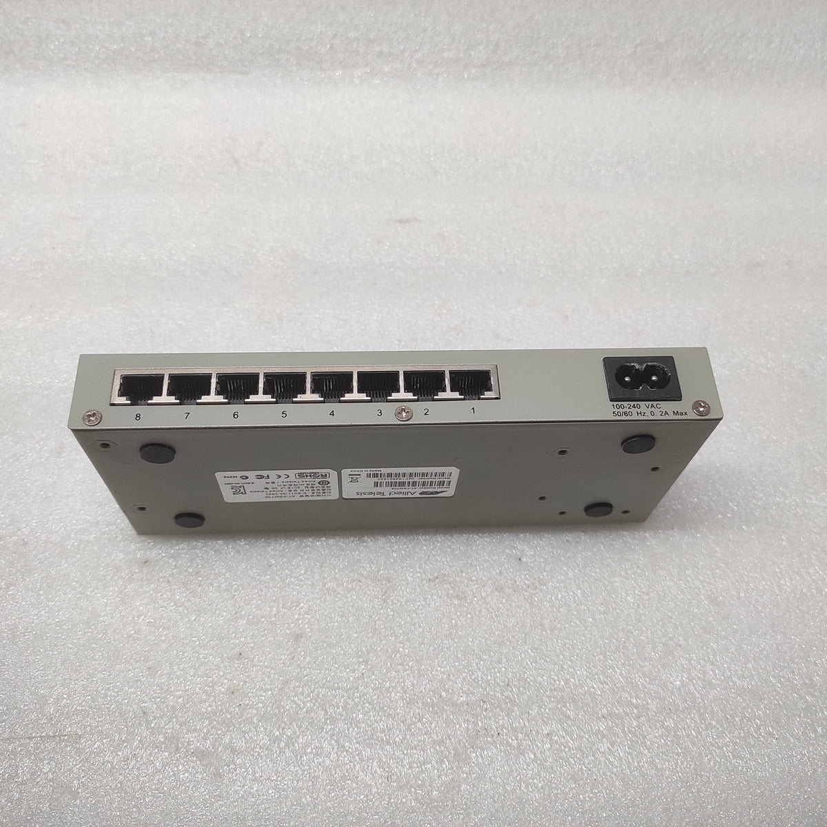 ALLIED TELESIS AT-FSW708 10BASE-T/100BASE-TX 8-PORT FAST ETHERNET SWITCH
