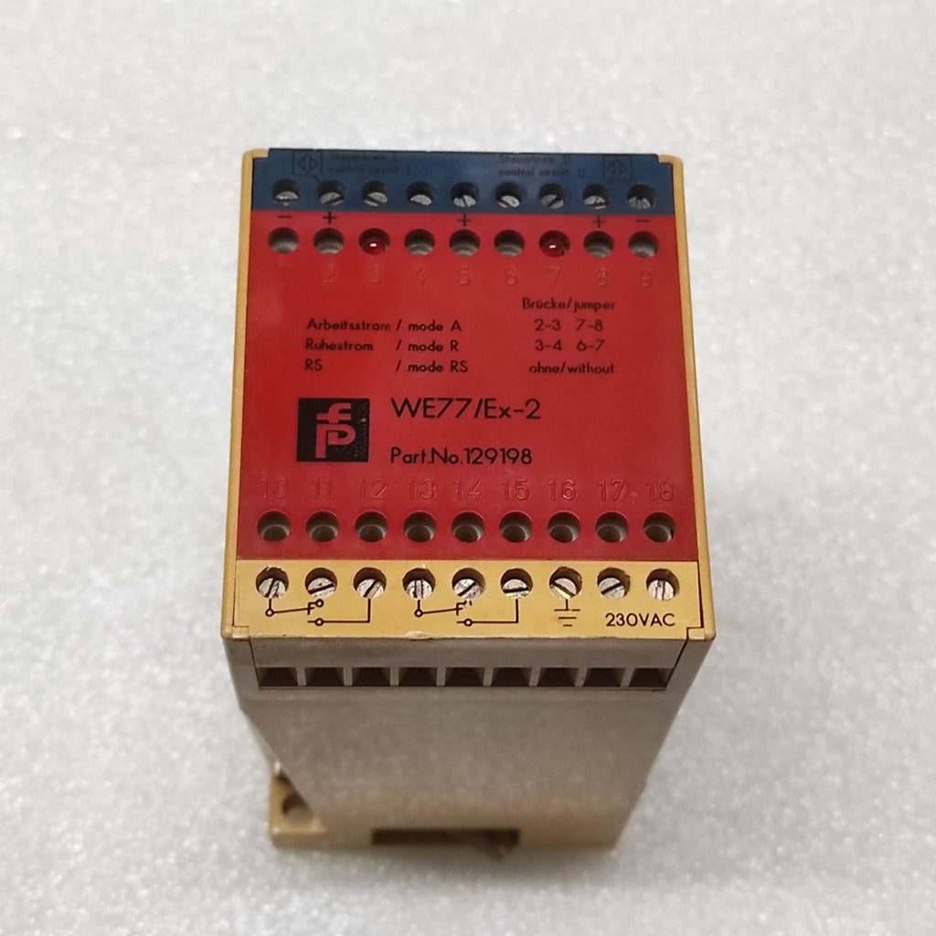 PEPPERL + FUCHS WE77/EX-2 SWITCH AMPLIFIER 129198 230VAC LOT OF 2 UNIT