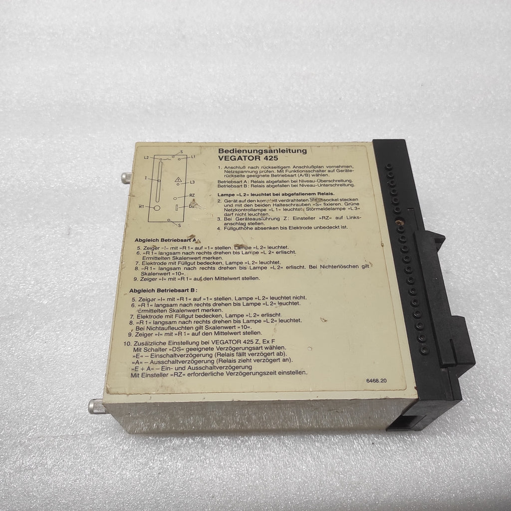 VEGA VEGATOR 425F LEVEL SWITCH FAULT MONITORING SIGNAL CONDITIONING INSTRUMENT