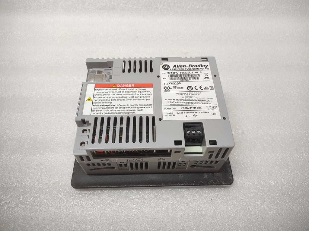 ALLEN BRADLEY PANELVIEW PLUS 600 CAT 2711PC-T6M20D8 24VDC