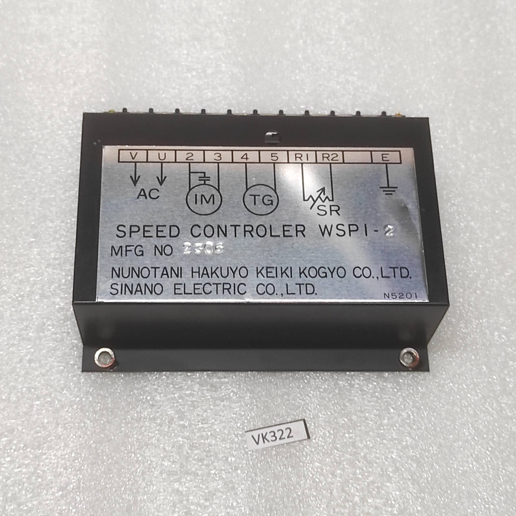 NUNOTANI HAKUYO KEIKI KOGYO WSPI-2 SPEED CONTROLER 2306 SINANO ELECTRIC