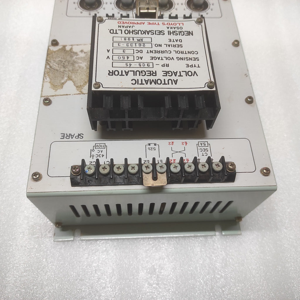 NEGISHI SEISAKUSHO RP-3CS-4S AUTOMATIC VOLTAGE REGULATOR 450VAC