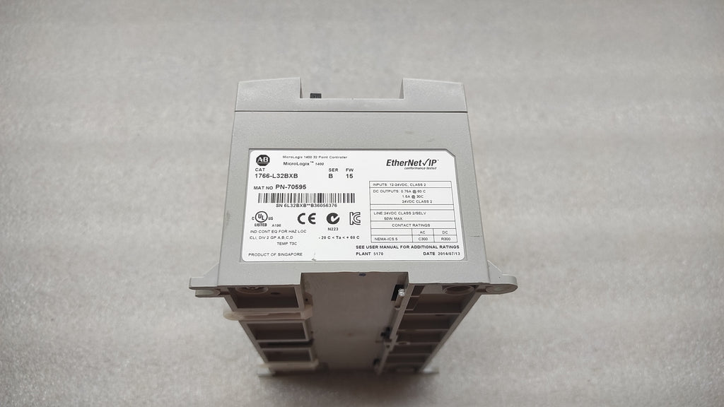 ALLEN BRADLEY CAT 1766-L32BXB MICROLOGIX 1400 32-POINT CONTROLLER 70595