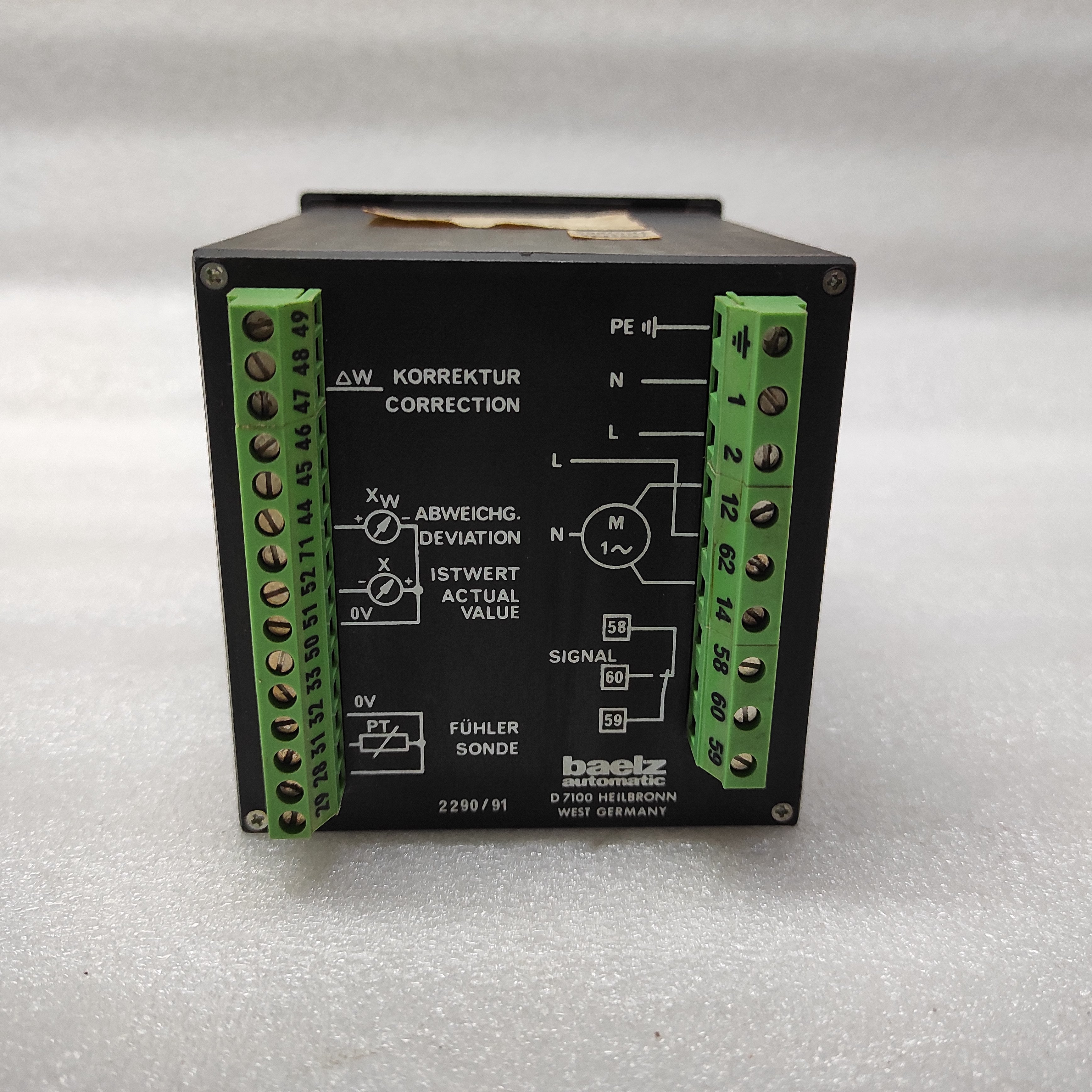 BAELZ AUTOMATIC WBS 2290 TEMPERATURE CONTROLLER BAELZ 2290-A-D-2.14 230V