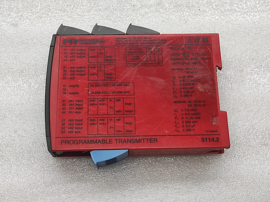 PR ELECTRONICS 5114B PROGRAMMABLE TRANSMITTER 24-250VDC/24-230VAC 5114.2