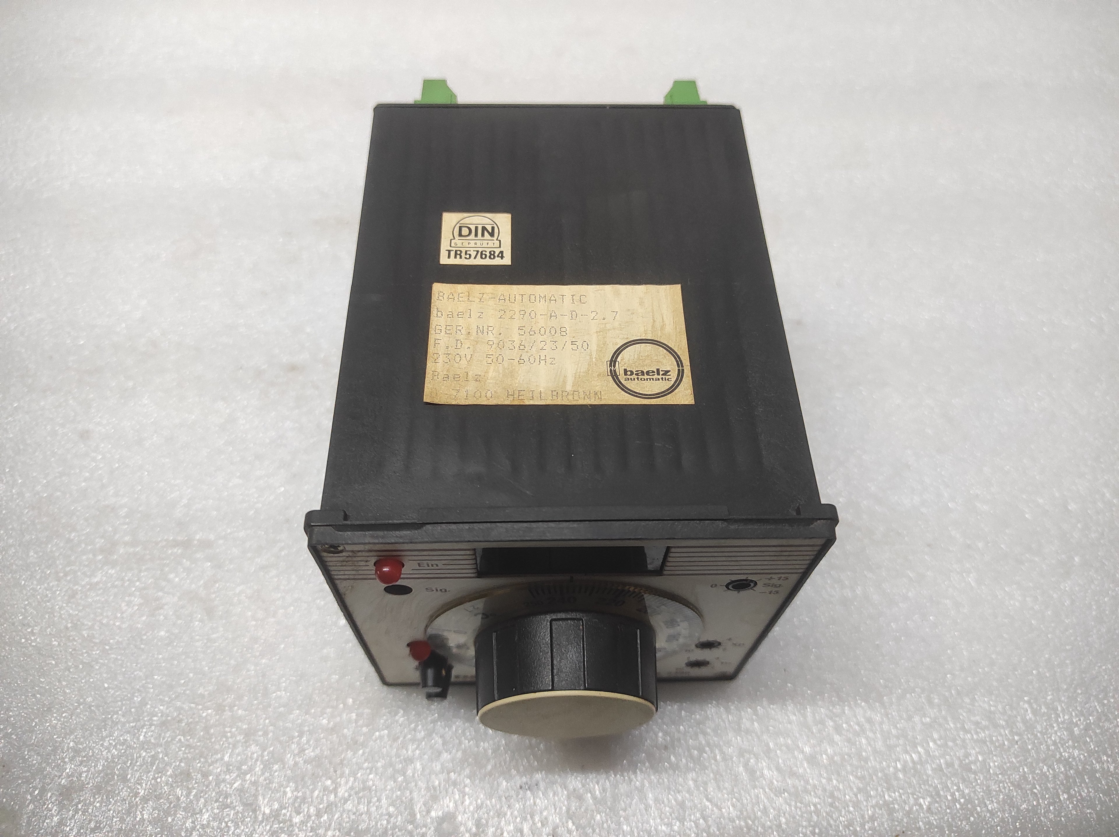 BAELZ AUTOMATIC WBS 2290 TEMPERATURE CONTROLLER 2290-A-D-2.7 230V