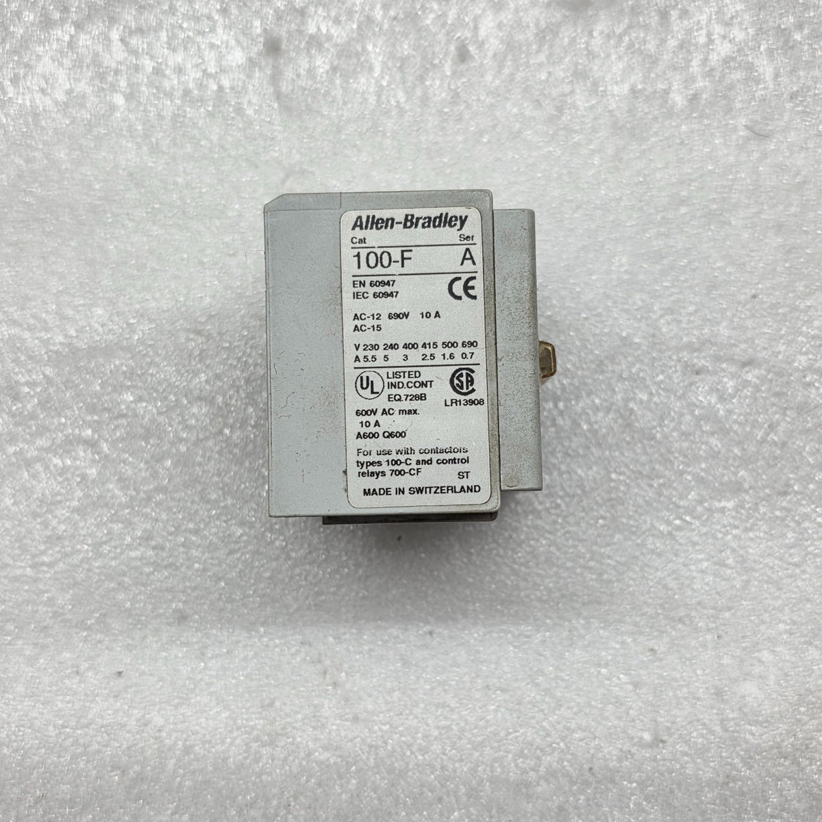 ALLEN BRADLEY CAT 100-F AUXILIARY CONTACT