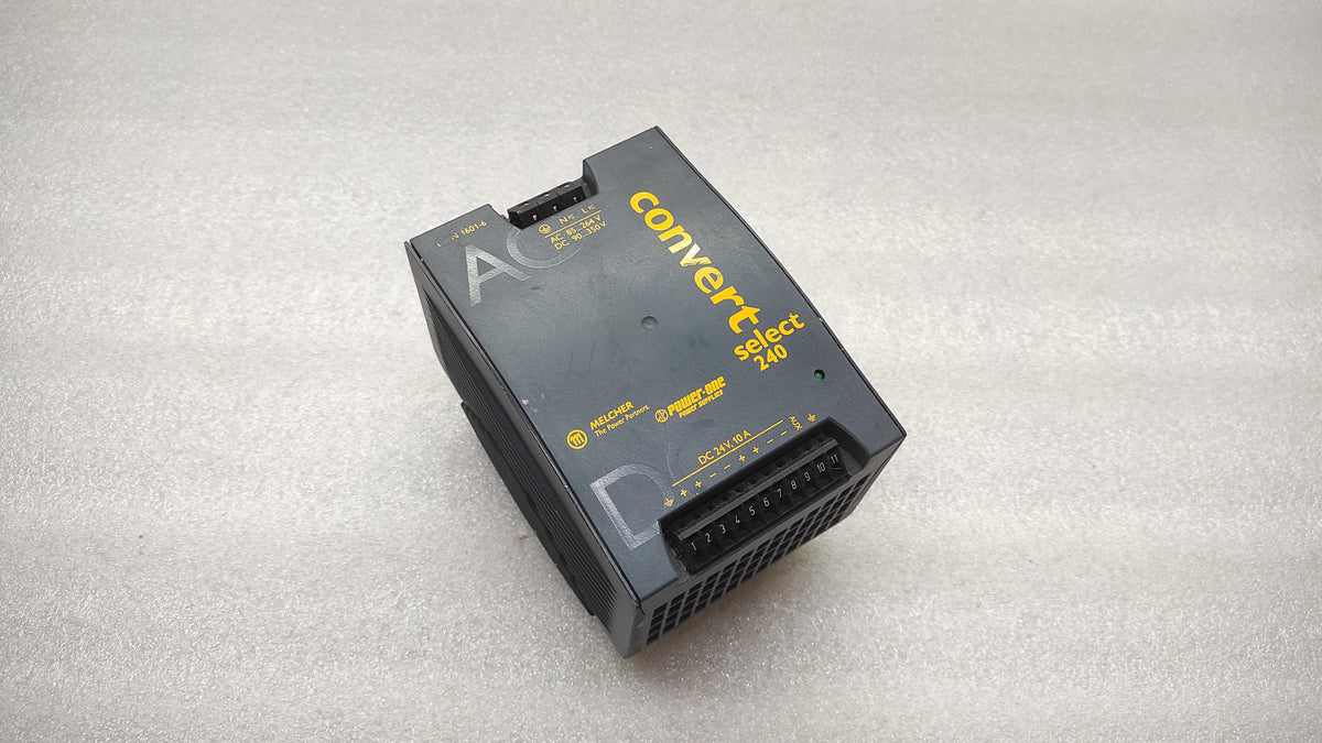 MELCHER POWER ONE CONVERT SELECT LWN 1601-6 AC-DC CONVERTER 24.7VDC 10A