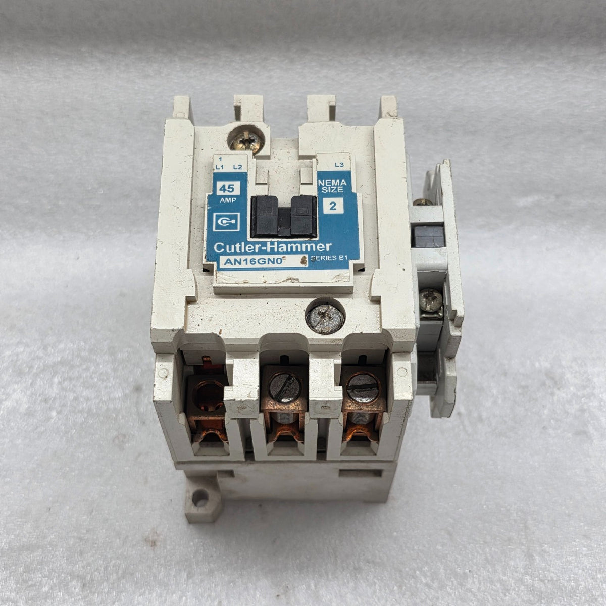 CUTLER HAMMER AN16GN0 MAGNETIC CONTACTOR 45A 110-120VAC AUX C320KGS1