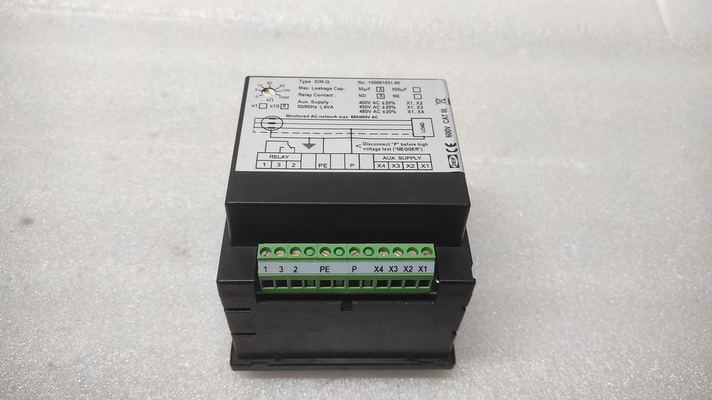 DEIF SIM-Q MEGA OHM METER 100061031.90 400-480V INSULATION MONITOR