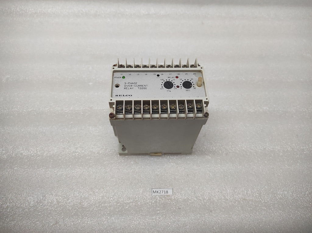 SELCO T2200-13 3-PHASE OVERCURRENT RELAY 240VAC