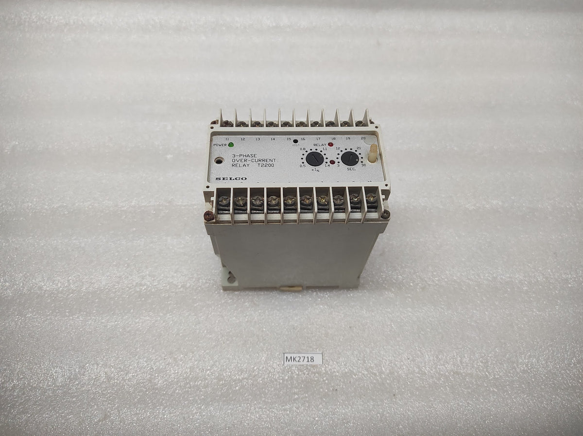 SELCO T2200-13 3-PHASE OVERCURRENT RELAY 240VAC