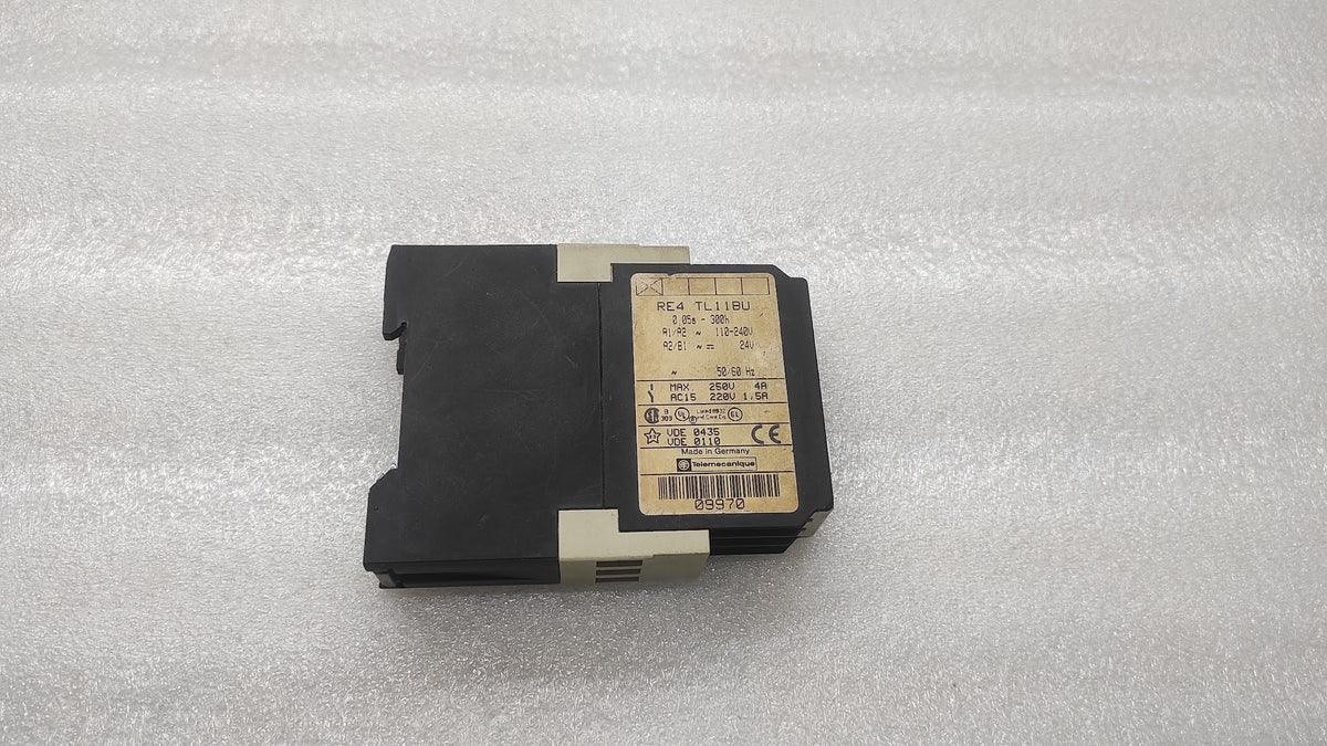 TELEMECANIQUE RE4 TL11BU TIME DELAY RELAY 09970 110-240V/24V 0.05S-300H