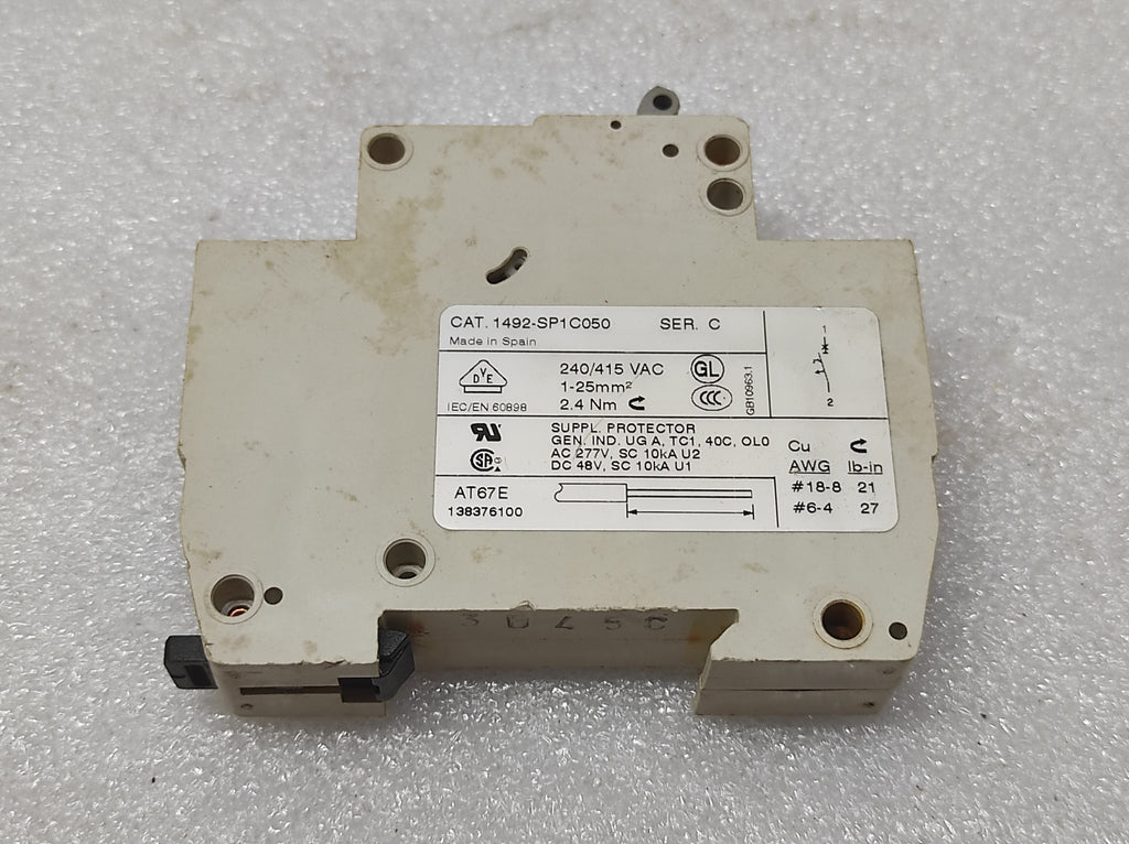 ALLEN BRADLEY CAT 1492-SP1C050 CIRCUIT BREAKER 240/415V